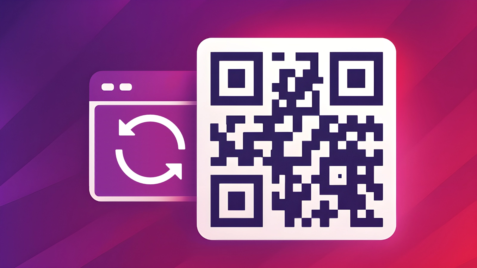 Dynamic QR code hero illustration in QRUpp brand style