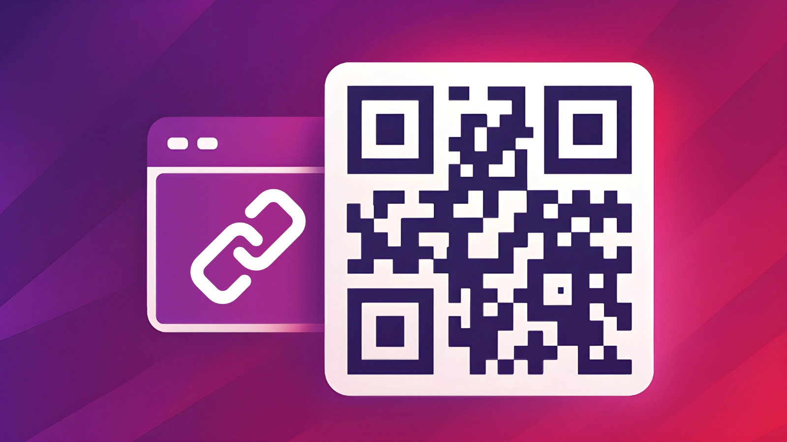 URL QR code hero illustration in QRUpp brand style