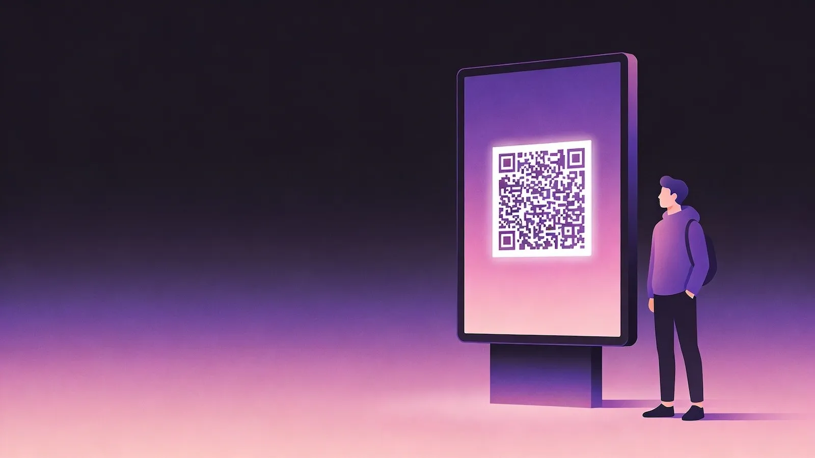 QR code on a marketing poster linking to a digital campaign